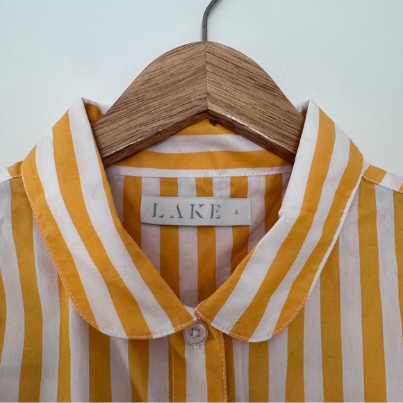 NWOT LAKE Yellow Striped Long Pajama Set - Picture 4 of 5